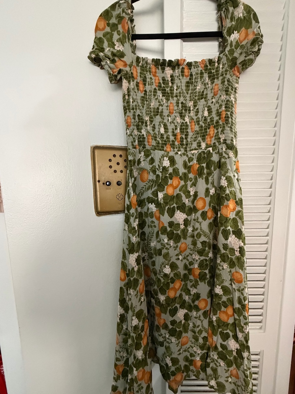 Reformation Smoked Inka Dress Orange Grove Floral Midi Dress